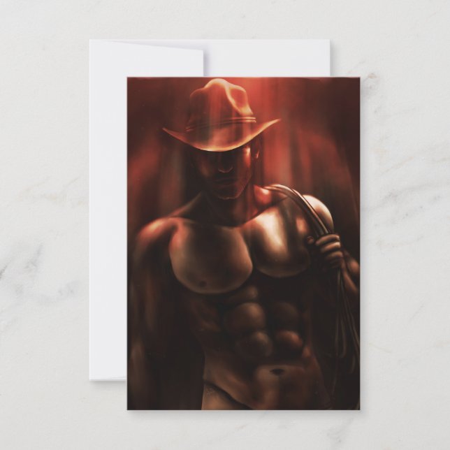 Manchmal ist es Hölle - Cowboy Dankeskarte (Vorderseite)
