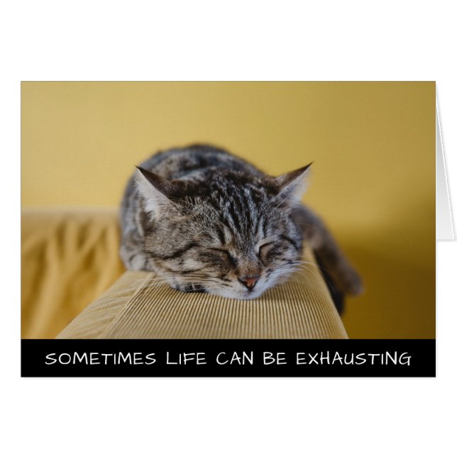 Manchmal kann das Leben die Niedliche Katze erschö (Vorderseite (Horizontal))