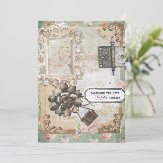 Manchmal muss man die Chance auf Inspirier-Karte e Dankeskarte (Stehend Vorderseite)