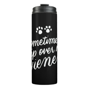 Manchmal reise ich über meine Dackel Hund Funny Da Thermosbecher