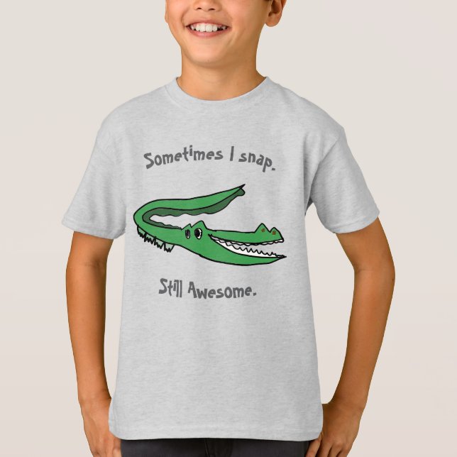 Manchmal schlage ich Alligator-T - Shirt - Kind Ge (Vorderseite)
