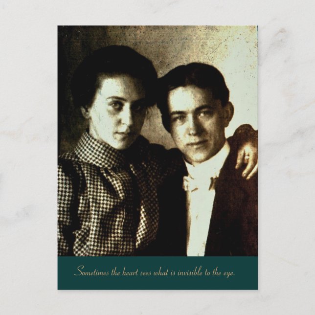 Manchmal sieht das Herz, was unsichtbar ist... Postkarte (Vorderseite)