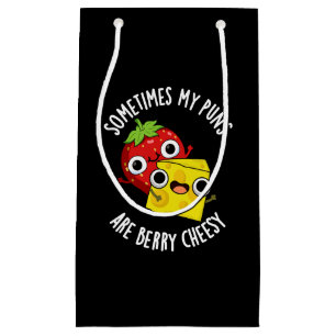 Manchmal sind meine Puns Berry Cheesy Dark BG Kleine Geschenktüte