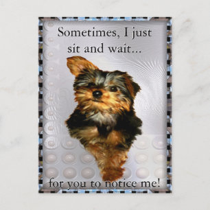 Manchmal warte ich einfach auf Postkarte individue