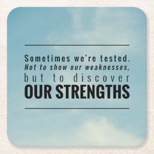 Manchmal werden wir geprüft rechteckiger pappuntersetzer