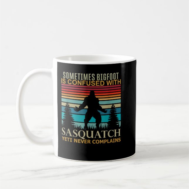 Manchmal wird Bigfoot mit Sasquatch Yeti verwechse Kaffeetasse (Links)