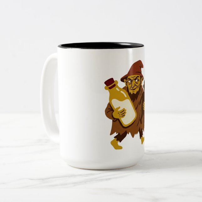 Manci-Flasche Zweifarbige Tasse (Vorderseite Links)