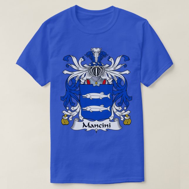 Mancini Coat of Arms Familienwappen T-Shirt (Design vorne)
