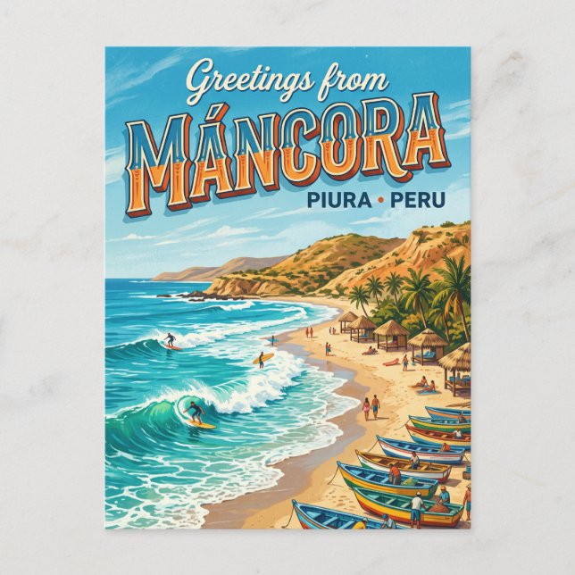 Máncora Peru Postkarte (Vorderseite)