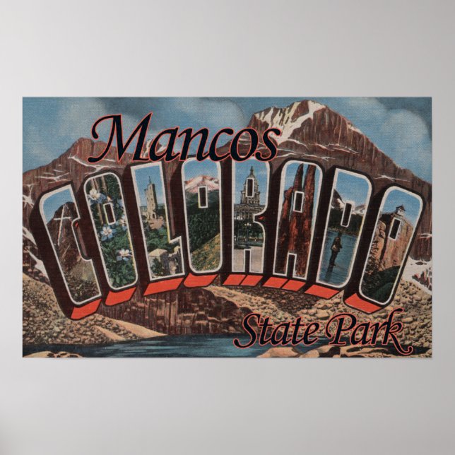 Mancos Staat Park, Colorado - Große Briefmarkensze Poster (Vorne)