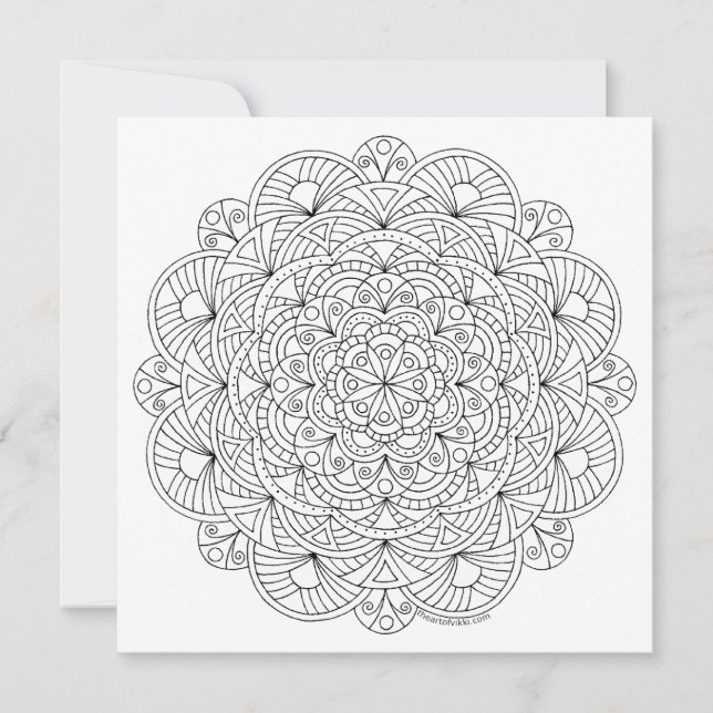 Mandala 010617 Friends Flat Card Erwachsenenfarben (Vorderseite)