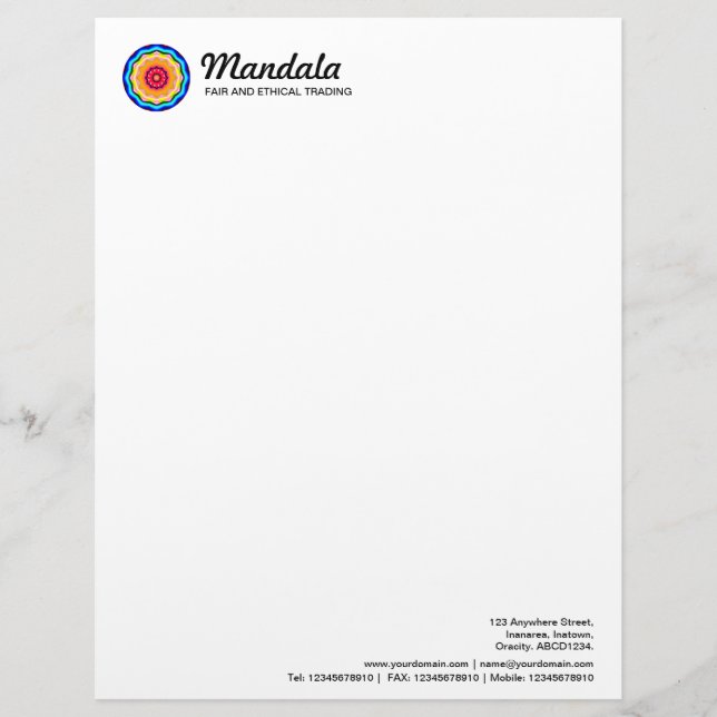 Mandala 012 briefbogen (Vorderseite)