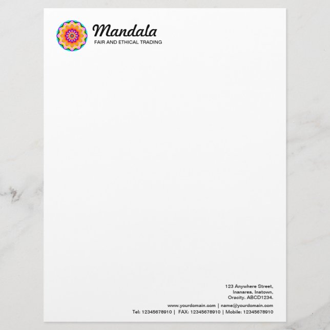 Mandala 013 briefkopf (Vorderseite)