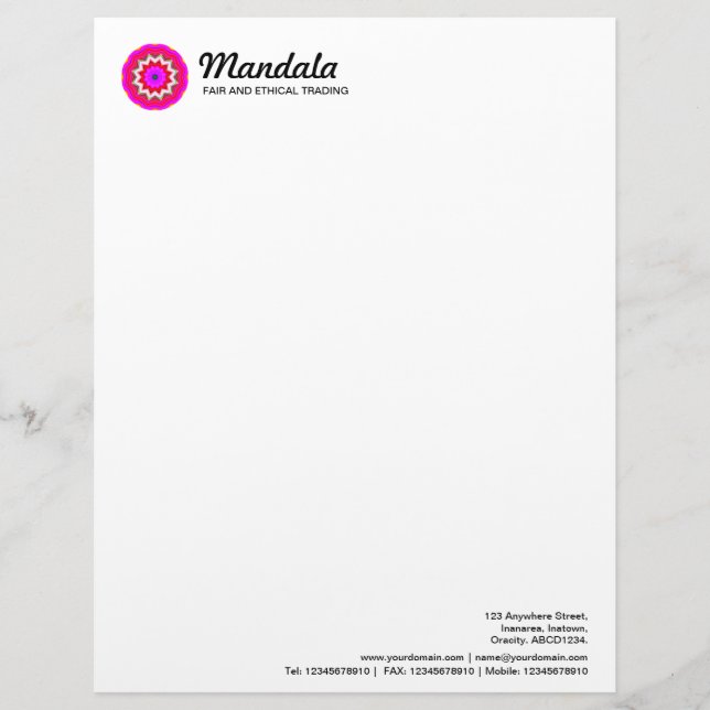 Mandala 022 briefkopf (Vorderseite)