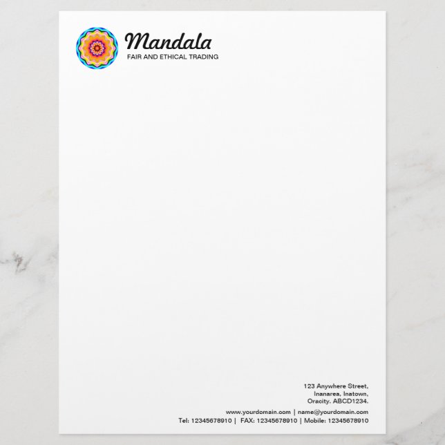 Mandala 025 briefbogen (Vorderseite)