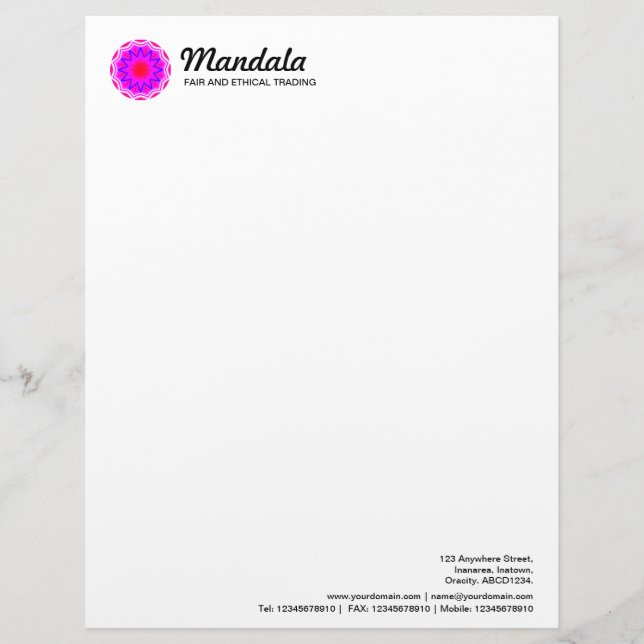 Mandala 026 briefkopf (Vorderseite)