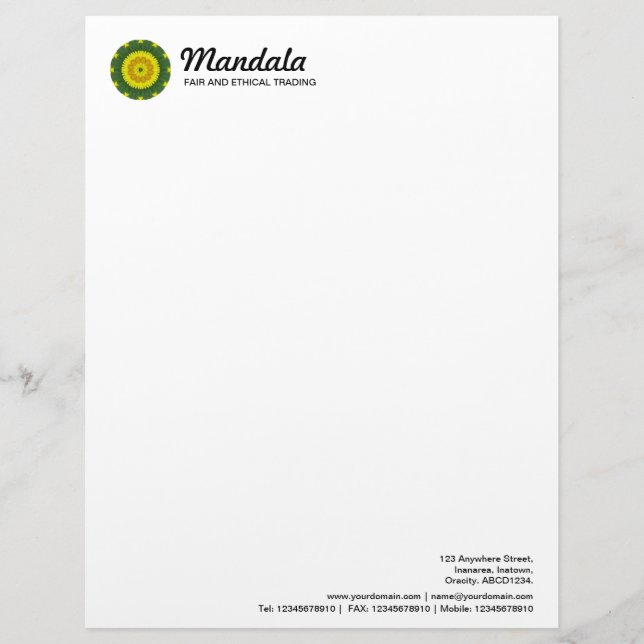 Mandala 034 briefbogen (Vorderseite)