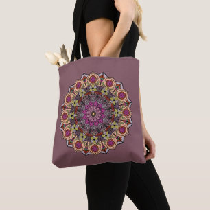 Mandala 12 Herbstlaub Orange Malve -