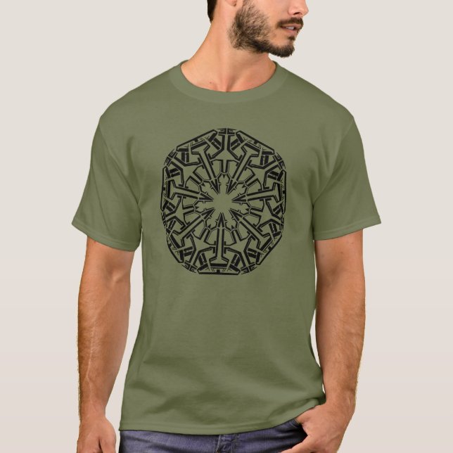 Mandala 1 Black T-Shirt (Vorderseite)
