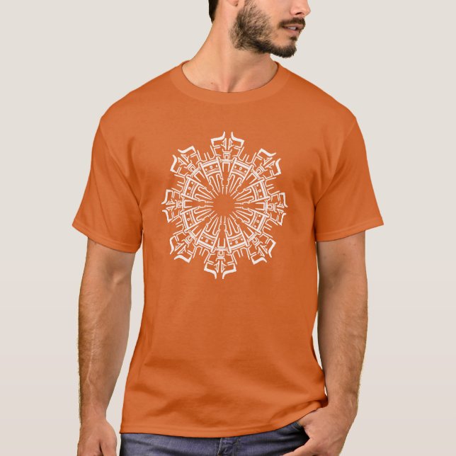 Mandala 3 White T-Shirt (Vorderseite)
