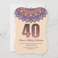 Mandala 40 Einladung