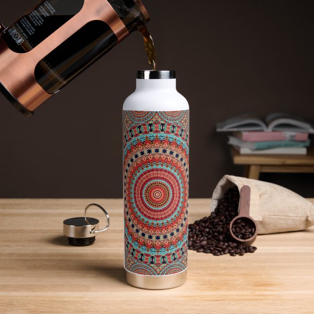 Mandala 6 Wasserflasche Trinkflasche (Kaffee)