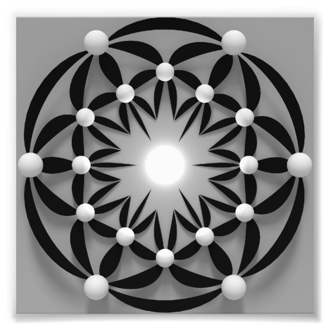 Mandala-abstract-3d Fotodruck (Vorne)