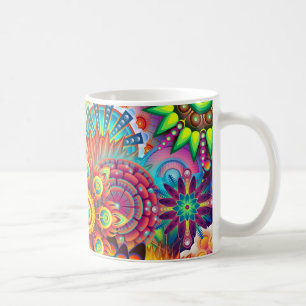 Mandala abstraktes geistiges psychedelisches tasse