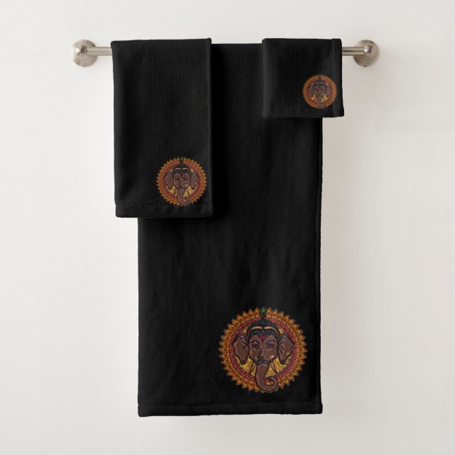 Mandala Adorable Elephant Metallizer Badhandtuch Set (Insitu)