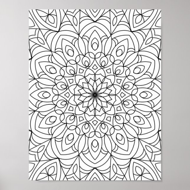 Mandala Adult Farbe der Doodle Farbe Poster (Vorne)