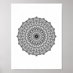 Mandala Adult Farbe der Doodle Farbe Poster