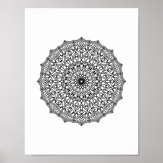 Mandala Adult Farbe der Doodle Farbe Poster (Vorne)