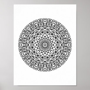 Mandala Adult Farbe der Doodle Farbe Poster