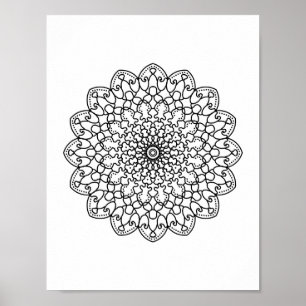 Mandala Adult Farbe der Doodle Farbe Poster