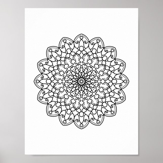 Mandala Adult Farbe der Doodle Farbe Poster (Vorne)