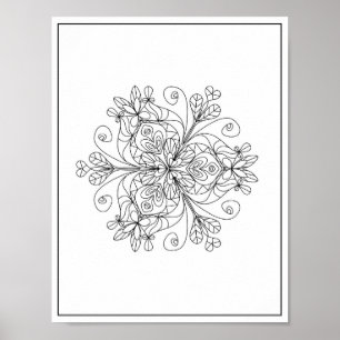 Mandala Adult Farbe der Doodle Farbe Poster