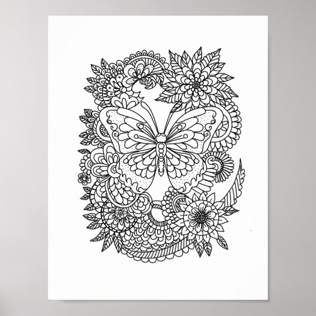 Mandala Adult Farbe der Doodle Farbe Poster (Vorne)