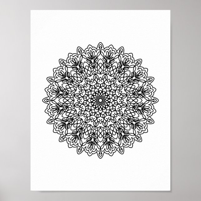 Mandala Adult Farbe der Doodle Farbe Poster (Vorne)