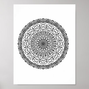 Mandala Adult Farbe der Doodle Farbe Poster