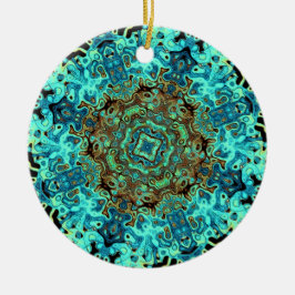 Mandala-ähnliche farbenfrohe Muster (Mandala-Monst Keramik Ornament