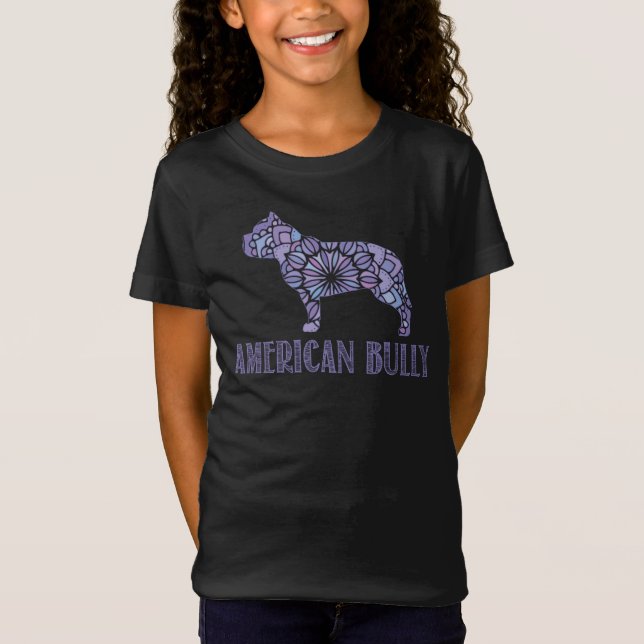 Mandala American Bully T - Shirt Girls (Vorderseite)