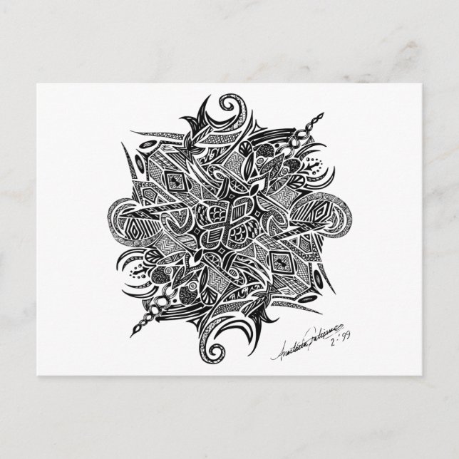 Mandala | Anpassbar Postkarte (Vorderseite)