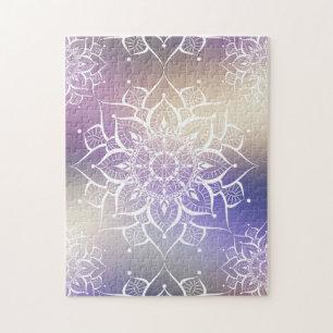 Mandala Aquarellnebel-Yoga-Zen Puzzle