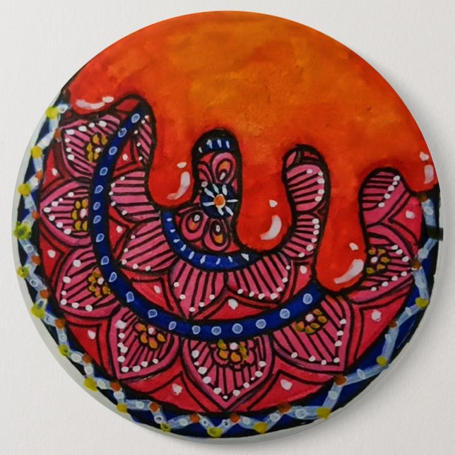 Mandala Art Buttons & Patches. (Vorderseite)