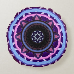 Mandala Art Design Muster Blume Rundes Kissen