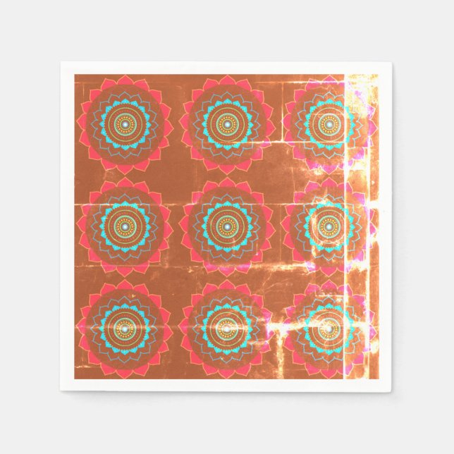 Mandala Art Paper Napkins Serviette (Vorderseite)