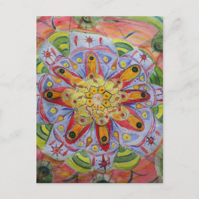 Mandala Art Postcard Postkarte (Vorderseite)