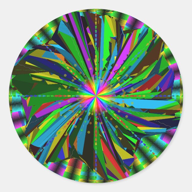 Mandala Art  Runder Aufkleber (Vorderseite)