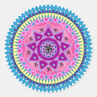 Mandala Art Runder Aufkleber