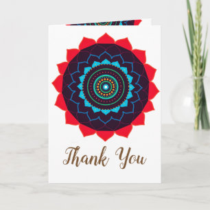 Mandala Art  Thank You Wedding Card Dankeskarte
